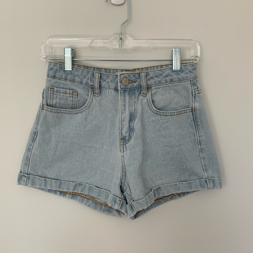 Pacsun Mom Jean Short Light Blue 24